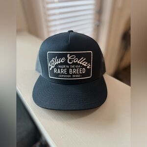 The Classic Black “Blue Collar” SnapBack Cap, One Size fits All